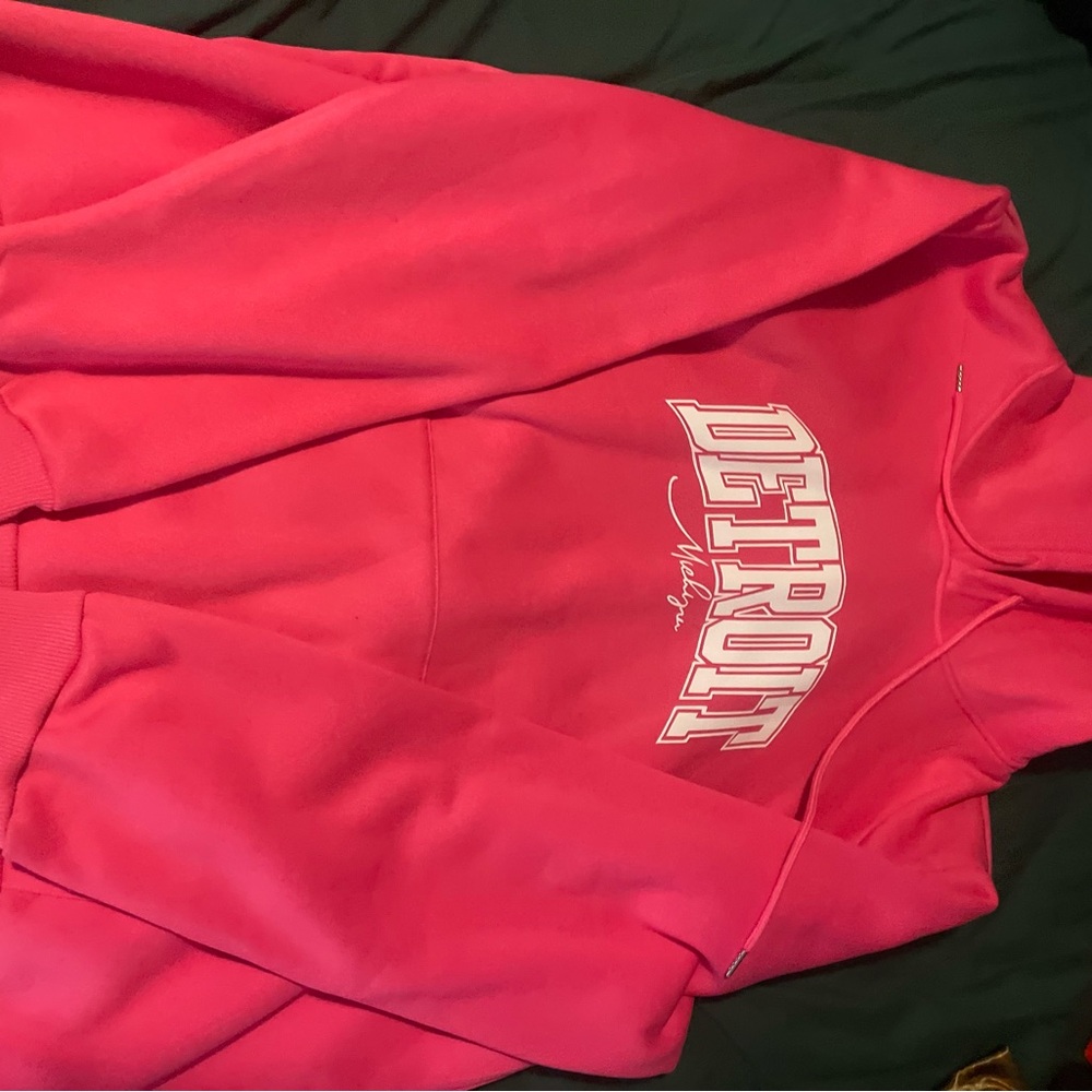 Pink Detroit Hoodie